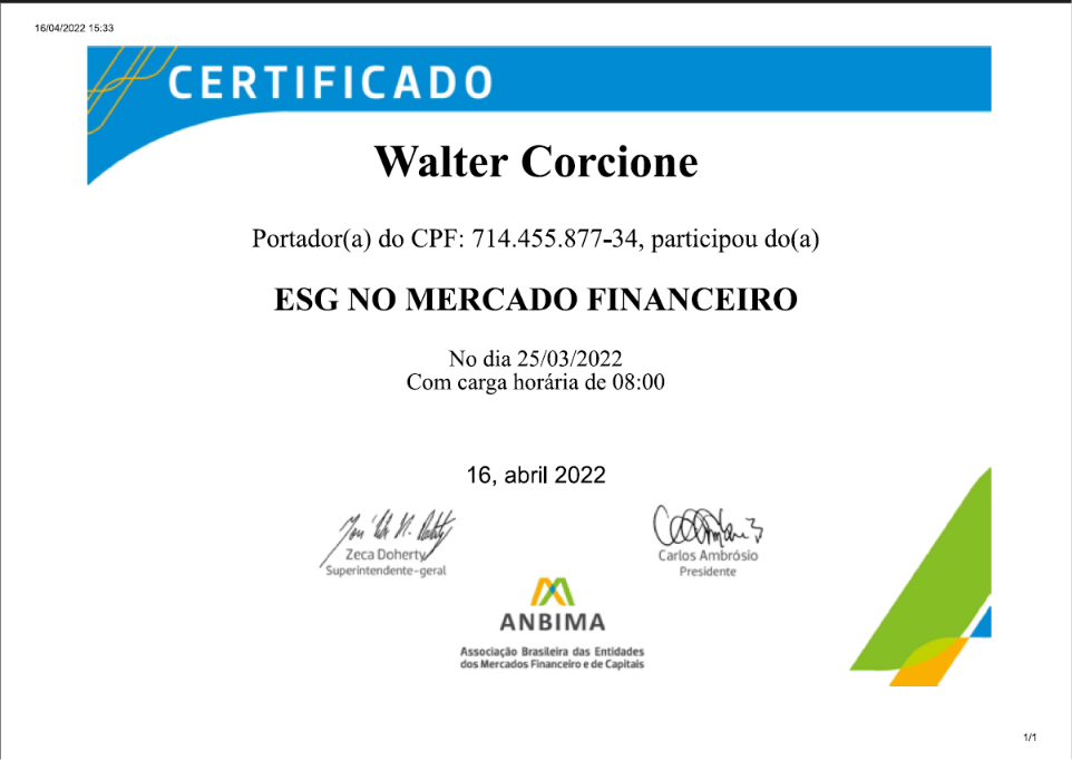 ESG no Mercado Financeiro