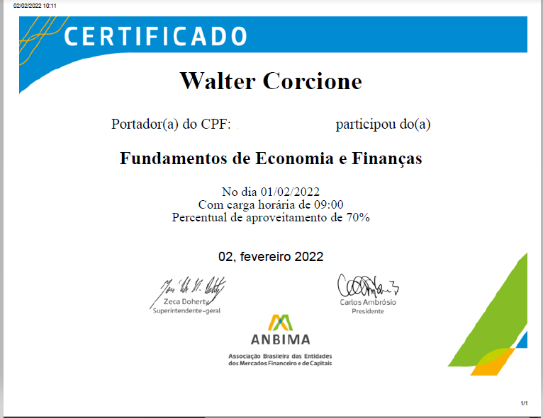 Fundamentos de Economia e Finanças
